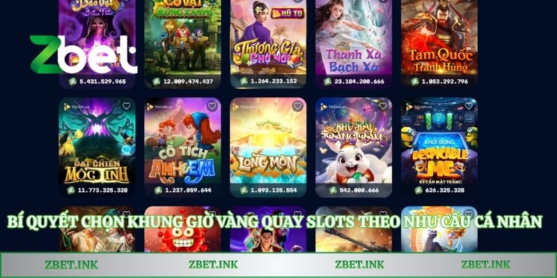 Bí quyết chọn khung giờ vàng quay slots theo nhu cầu cá nhân