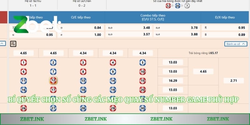 Bí quyết chọn số cùng các mẹo quay số number game phù hợp