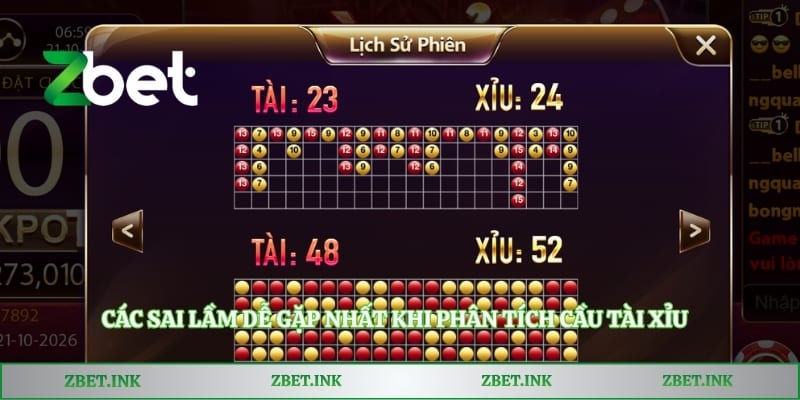 Các sai lầm dễ gặp nhất khi phân tích cầu tài xỉu