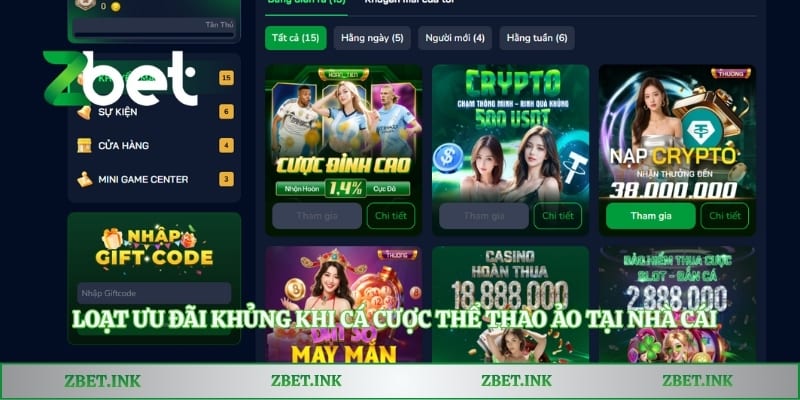 Loạt ưu đãi khủng khi cá cược thể thao ảo tại nhà cái