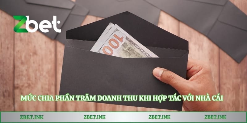 Mức chia phần trăm doanh thu khi hợp tác với nhà cái