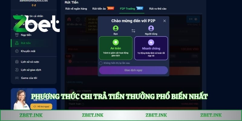 Phương thức chi trả tiền thưởng phổ biến nhất