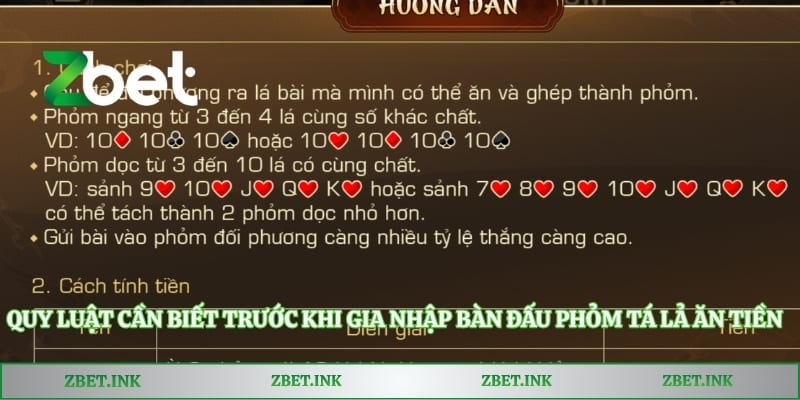 Quy luật cần biết trước khi gia nhập bàn đấu phỏm tá lả ăn tiền