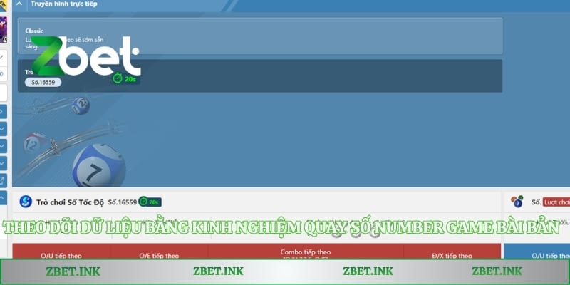 Theo dõi dữ liệu bằng kinh nghiệm quay số number game bài bản